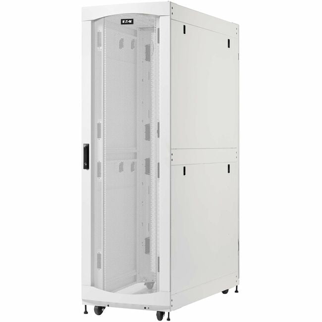 Eaton SRH422454W SmartRack 42U Extra-Deep Standard-Width Heavy-Duty Rack Enclosure Cabinet for AI Servers, White