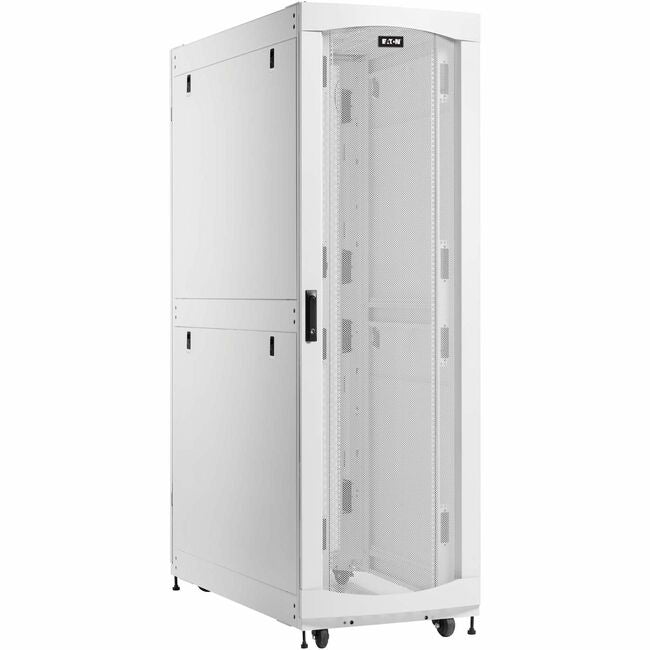 Eaton SRH482454W SmartRack 48U Extra-Deep Standard-Width Heavy-Duty Rack Enclosure Cabinet for AI Servers, White