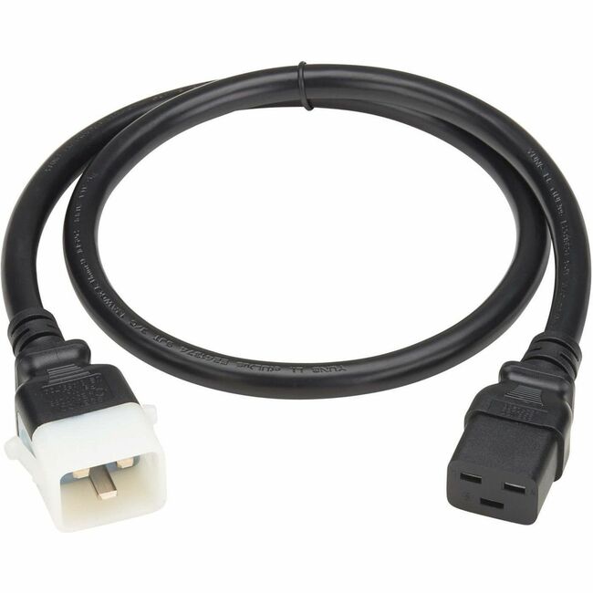 Eaton P036-E03 Tripp Lite Series PDU Power Cord, C19 to P-Lock C20 - Heavy-Duty, 20A, 250V, 12 AWG, 3 ft. (0.9 m), Black