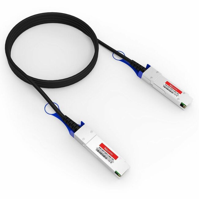 Accortec Incorporated E40G-QSFP-QSFP-C-0501-ACC Accortec 40GE Direct Attached QSFP+ to QSFP+ Active Copper Cable Ruckus Compatible- 5M
