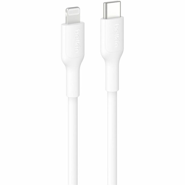 Belkin International INC CAA021FQ1MWH Cable USB-C Belkin con Conector Lightning, 3.3ft/1m, Blanco