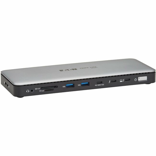 Eaton MTB4-DOCK01A Tripp Lite series Thunderbolt 4 Dock - 8K HDMI y Thunderbolt, puertos USB-C y USB-A, 2.5 GbE, Carga PD de 96W