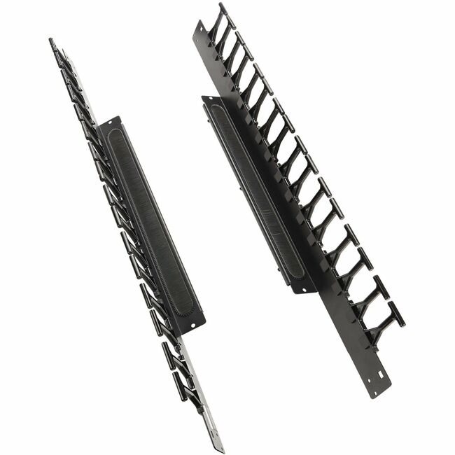 Eaton SRCABLEVRTS Serie Tripp Lite Gestor Vertical de Cables para Gabinetes de 42U, 45U y 48U - Múltiples Dedos Cortos, Negro