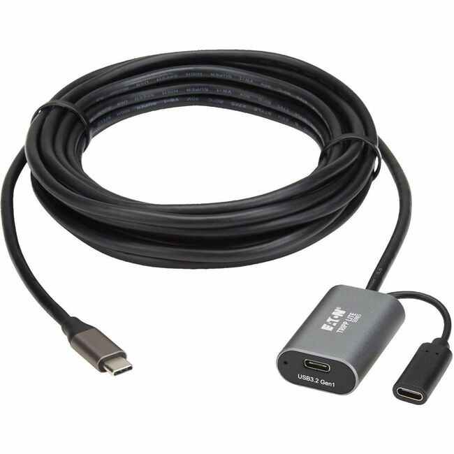 Eaton U330-05M-C2C-C Serie Tripp Lite Cable de extensión USB 3.2 Gen 1 activo con carga USB-C USB-C a USB-C M/F 5 Gbps Solo datos, 5M
