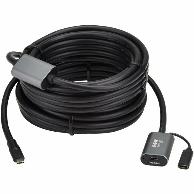Eaton U330-10M-C2C-C Cable de extensión activo USB 3.2 Gen 1 de la serie Tripp Lite con carga USB-C USB-C a USB-C M/F 5 Gbps Solo datos, 10M