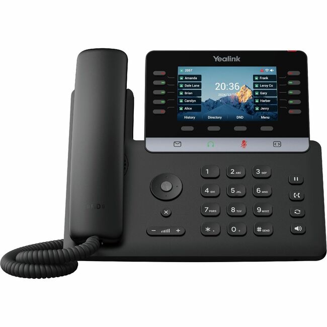 Yealink Network Technology CO. 1301222 Yealink T74U Teléfono IP - Con Cable - Con Cable - 10 Conferencias Múltiples - Montable en Pared, Montable en Soporte - Negro