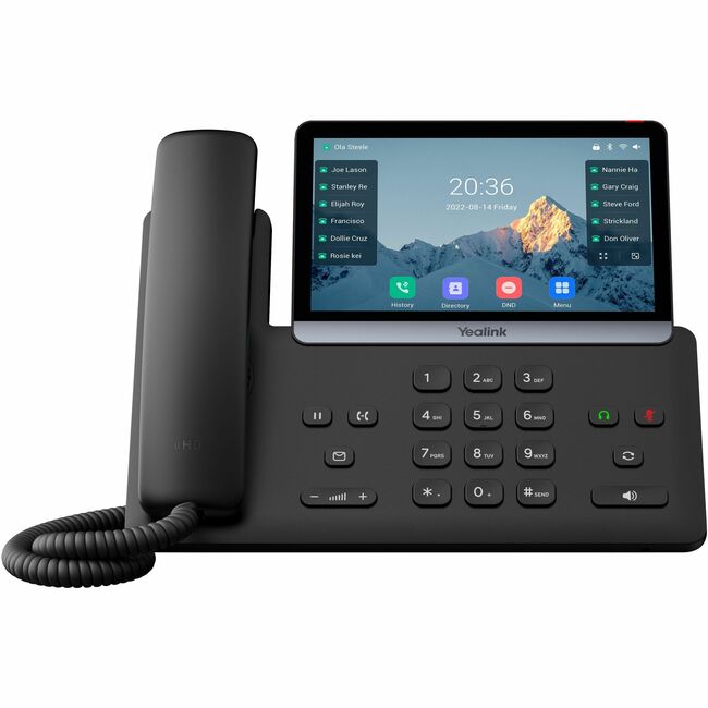 Yealink Network Technology CO. 1301011 Yealink T77U IP Phone - Con Cable - Con Cable - 10 Conferencias Múltiples - Montable en Pared, Montable en Soporte - Gris Clásico