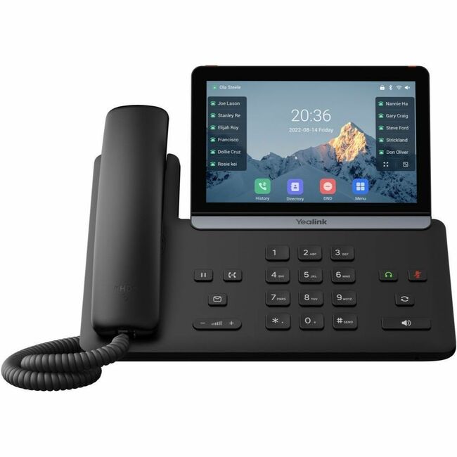 Yealink Network Technology CO. 1301227 Yealink SIP-T87W IP Phone - Corded - Corded/Cordless - Wi-Fi, Bluetooth, DECT - Wall Mountable, Desktop - Classic Gray