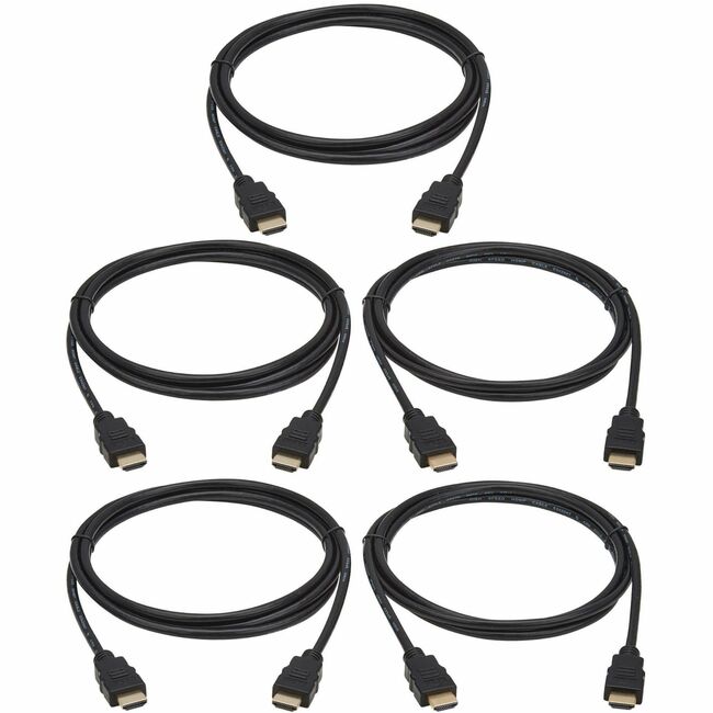 Eaton P568-006-5PK Cables HDMI de Alta Velocidad 4K serie Tripp Lite (M/M) - 4:4:4, 6 ft. (1.8 m), Negro, Paquete de 5