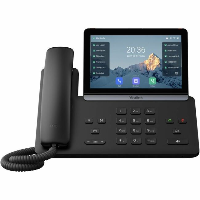 Yealink Network Technology CO. 1301226 Yealink T88W IP Phone - Corded - Corded/Cordless - Bluetooth, Wi-Fi - 10 Multiple Conferencing - Wall Mountable, Stand Mountable, Desktop - Black