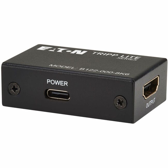 Eaton B122-000-8K6 Serie Tripp Lite amplificador/extensor de señal HDMI 8K (H/H) - 8K 60 Hz, 4K 120 Hz, 4:4:4, HDR10+, hasta 10 m (32.8 ft.)