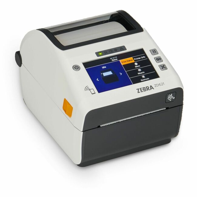 Strategic Sourcing-zebra ZD6AL42-D21F00EZ Impresora Térmica Directa de Escritorio Zebra ZD621-HC - Monocromática - Impresión de Etiquetas/Recibos - USB - Host USB - Serie - Bluetooth - Comunicación de Campo Cercano (NFC) - US - Con Cortador