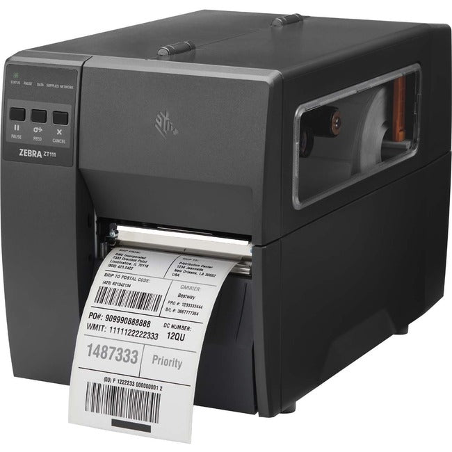 Strategic Sourcing-zebra ZT11143-D01000FZ Zebra ZT111 Impresora térmica directa de escritorio - Monocromática - Impresión de etiquetas - Fast Ethernet - USB - Host USB - Serial - Bluetooth - US
