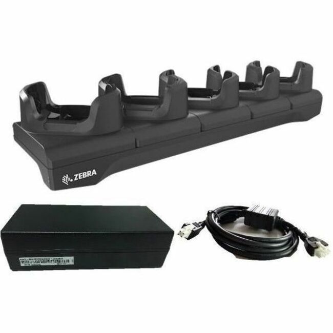 Strategic Sourcing-zebra CRD-NGTC5B-5SC5D Kit de Cargador de Cinco Ranuras Zebra