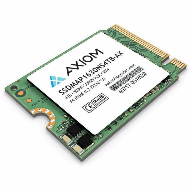 Axiom SSDMAP1630NS4TB-AX C5030n 4 TB Solid State Drive - M.2 2230 Internal - PCI Express NVMe (PCI Express NVMe 4.0 x4) - TAA Compliant