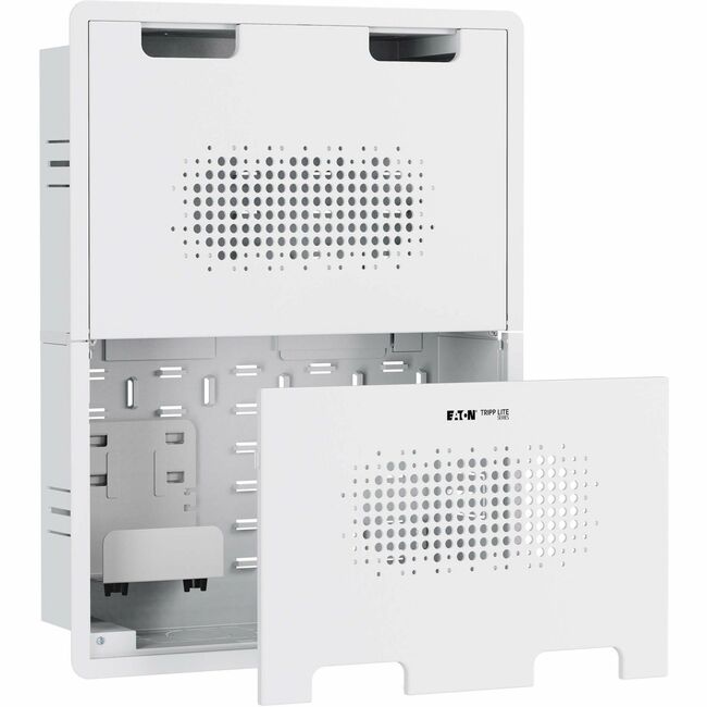 Eaton DMINWALLDUAL Tripp Lite series DMINWALLDUAL Soporte de Pared para Monitor, HDTV, Media Box, Media Player, Servidor, Router, Consola de Juegos, Pantalla Plana - Blanco
