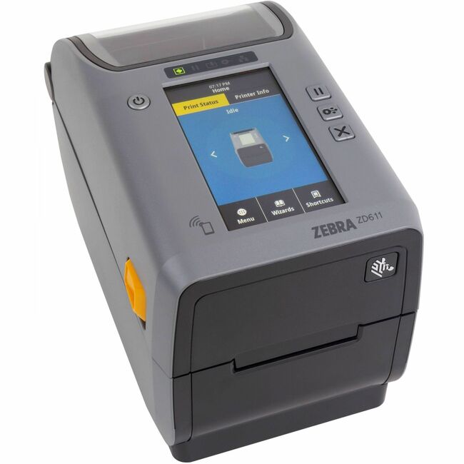Strategic Sourcing-zebra ZD6A022-D01Q01EZ Zebra ZD611 Single Sided Desktop, Retail, Hospitality, Healthcare, Government Thermal Transfer Printer - Color - Label/Receipt Print - Fast Ethernet - USB - USB Host - Bluetooth - IEEE 802.11ac Wireless LAN -