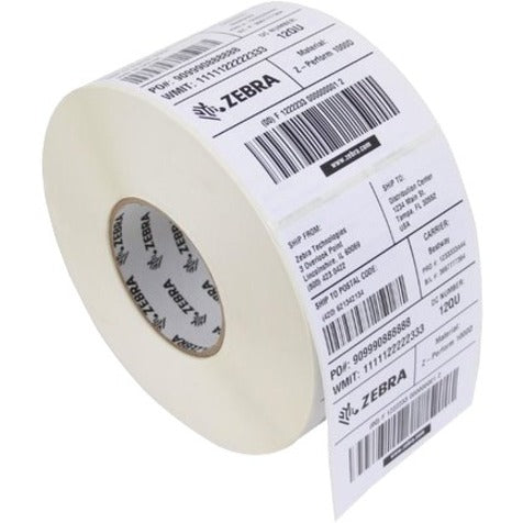 Strategic Sourcing-zebra 10010053 Papel de Etiqueta Zebra 1.25 x 2.25in Térmica Directa Zebra Z-Select 4000D 7.5 mil núcleo de 1 in