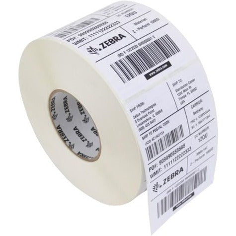 Strategic Sourcing-zebra 10010054 Etiqueta de papel Zebra 2.25 x 1.37in Térmica directa Zebra Z-Select 4000D 7.5 mil núcleo de 1 in