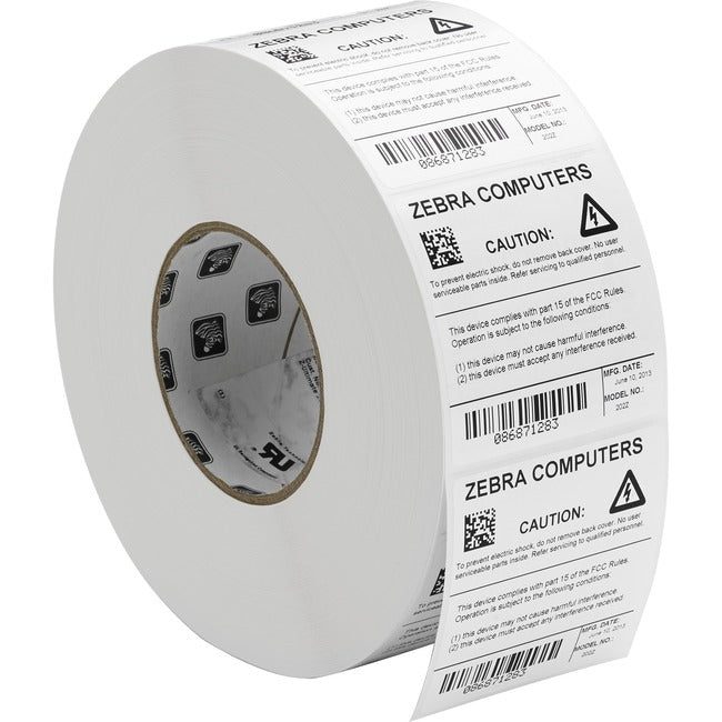 Strategic Sourcing-zebra 10011693 Etiqueta Zebra Poliéster 1.5 x 0.5in Transferencia Térmica Zebra Z-Ultimate 3000T núcleo de 3 in