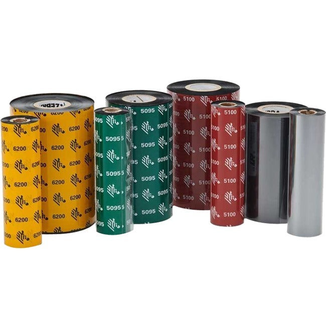 Strategic Sourcing-zebra 05100BK15445 Zebra Resin Ribbon 6.06inx1476ft 5100 Premium 1in core