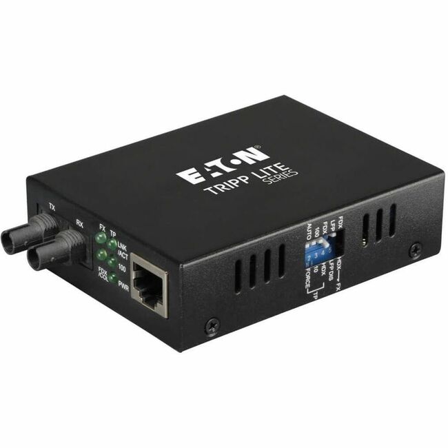 Eaton N784-001-ST Tripp Lite by Eaton Convertidor de Medios de Fibra Multimodo a Ethernet 10/100BaseT a 100BaseFX-ST 2km 1310nm