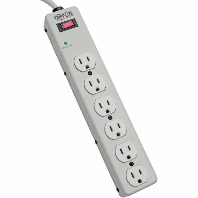 Eaton TLM606HJ Protector de Sobretensión Eaton Tripp Lite Series Protect It! de 6 Salidas, Cable de 6 pies (1.83 m), 1340 Julios, LED de Diagnóstico
