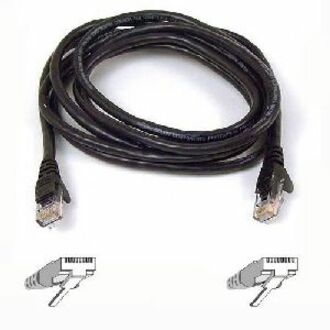Belkin International INC A3L980-100-BLKS Belkin 100ft Cat6 Cable de Conexión Moldeado Snagless RJ45 - cable de conexión - ethernet - negro