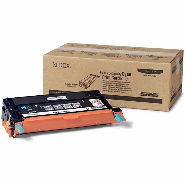 Xerox 113R00719 Genuine Phaser™ 6180/6180MFP Cartucho de Tóner Cyan de capacidad estándar (2000 páginas) - 113R00719