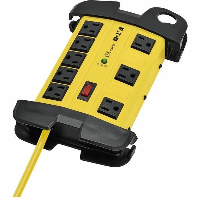 Eaton TLM825SA Tripp Lite Series Protect It! Protector de Sobretensión de Seguridad Industrial de 8 Salidas, Cable de 25 ft, 3900 Joules, Organizador de Cable, Orificios de Suspensión