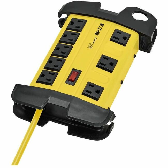 Eaton TLM815NS Tripp Lite by Eaton Power It! Regleta de energía de seguridad de 8 salidas Cable de 15 ft. (4.57 m) Orificios para colgar Enrollador de cable Cubiertas de salidas