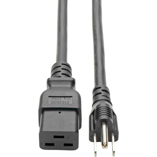 Eaton P034-010 Cable de Alimentación para Computadora Tripp Lite by Eaton C19 a NEMA 5-15P - Uso Pesado 15A 125V 14 AWG 10 ft. (3.05 m) Negro