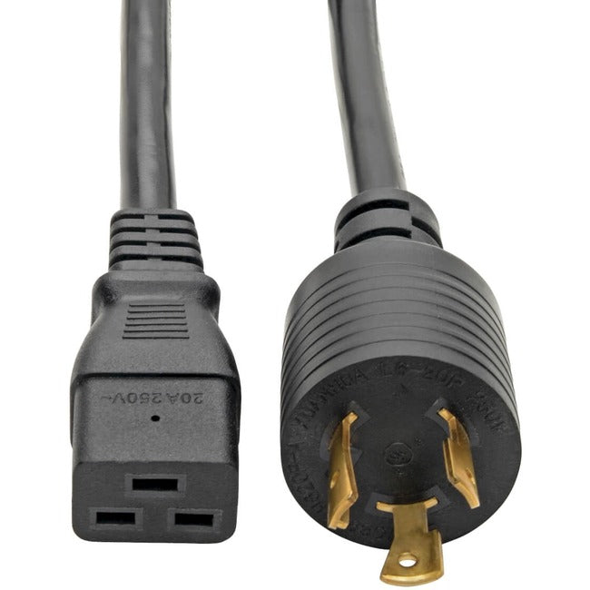 Eaton P040-010 Tripp Lite by Eaton Cable de Alimentación C19 a NEMA L6-20 - Resistente 20A 250V 12 AWG 10 ft. (3.05 m) Negro