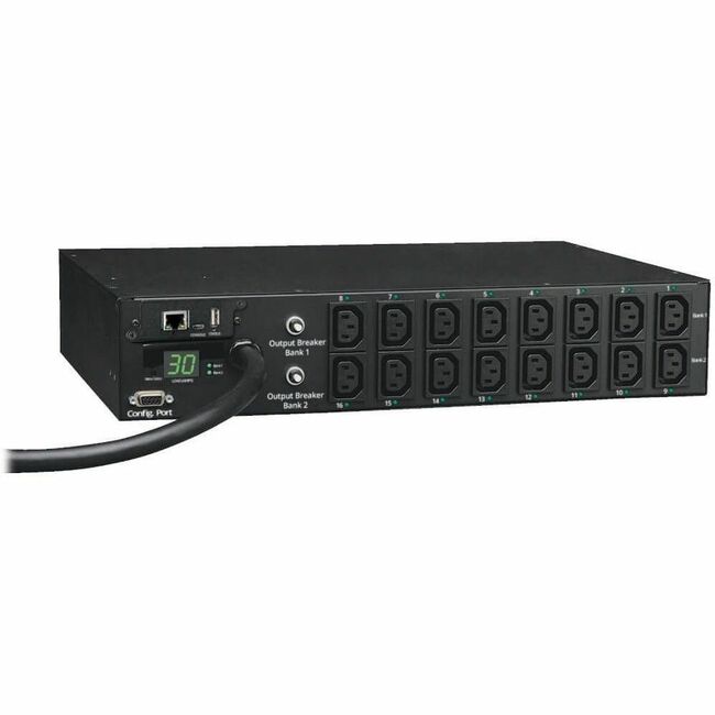 Eaton PDUMH30HVNET Tripp Lite by Eaton PDU 5.5kW Monofásico Switched PDU - Interfaz LX 208/230V Salidas (16 C13) Entrada L6-30P Cable de 12 ft. (3.66 m) Montaje en Bastidor 2U TAA