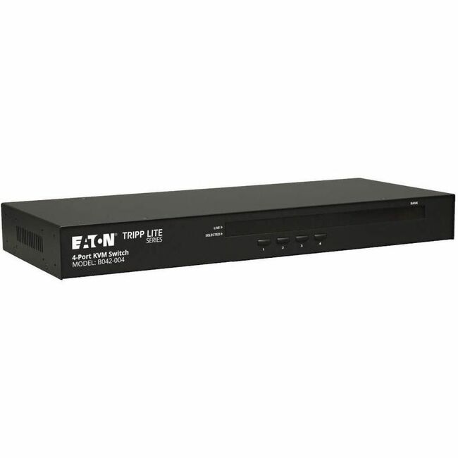 Eaton B042-004 Tripp Lite by Eaton Rackmount KVM Switch 4-Port / USB / PS2 w/ On-Screen Display 1U