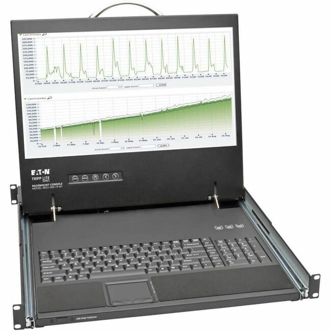 Eaton B021-000-19-SH Consola Tripp Lite by Eaton montable en bastidor 1U con LCD de 19 pulg. de profundidad corta; Compatible con TAA