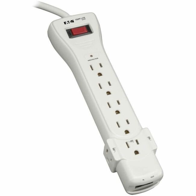 Eaton SUPER6TEL12 Tripp Lite by Eaton Protect It! Protector contra picos 7 contactos cable 12 ft. (3.66 m) 1080 julios protección Fax/Módem RJ11