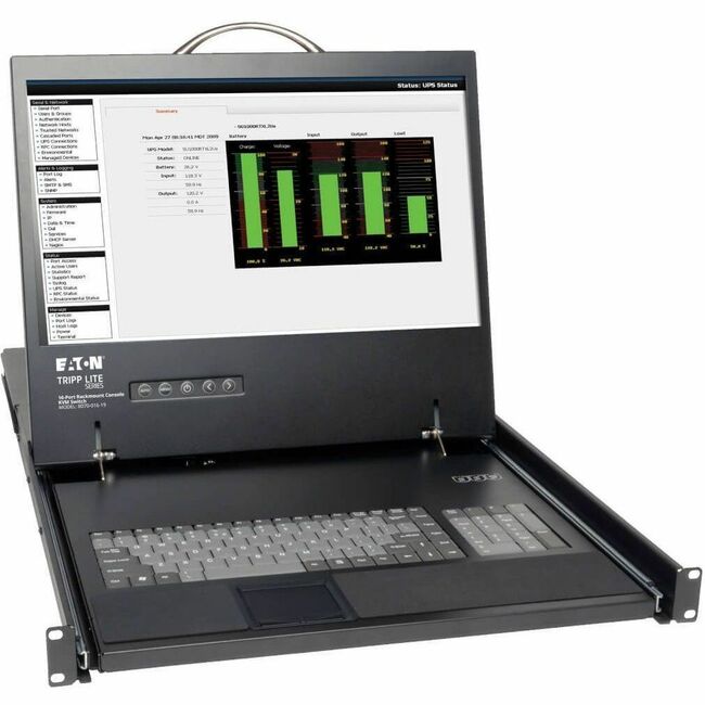 Eaton B070-016-19 Tripp Lite by Eaton NetCommander Consola KVM de 16 Puertos Cat5 1U de Montaje en Rack con Pantalla LCD de 19 pulgadas