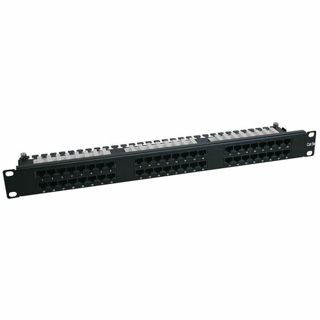 Eaton N252-048-1U Tripp Lite by Eaton Panel de Parcheo Montable en Rack 1U de 48 Puertos Cat6/Cat5 de Alta Densidad 110 568B RJ45 Ethernet TAA