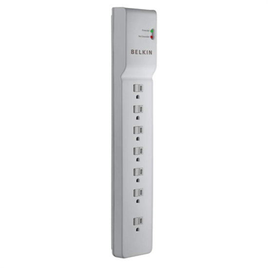 Belkin International INC BE107000-06-CM Belkin Regleta de 7 Salidas con Protección contra Sobretensión y Cable de Alimentación de 6 pies - 2160 Julios - Blanco