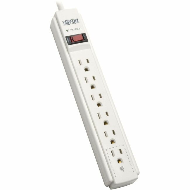 Eaton TLP606TAA Tripp Lite Series Protect It! Protector de Sobretensión de 6 Salidas, Cable de 6 ft. (1.83 m), 790 Joules, LED de Diagnóstico, TAA