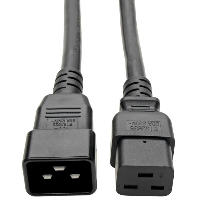Eaton P036-006-2C19 Tripp Lite Series Power Extension Cord/Splitter, 2 x C19 to C20 Y Splitter - Heavy-Duty, 20A, 250V, 12 AWG, 6 ft. (1.83 m), Black