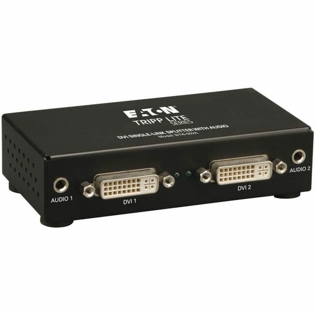 Eaton B116-002A Tripp Lite by Eaton Divisor DVI de 2 Puertos con Audio y Amplificador de Señal Single-Link 1920x1200 a 60Hz/1080p (DVI H/2xH) TAA