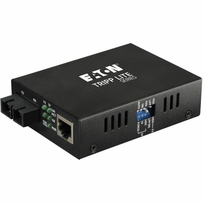Eaton N784-001-SC Tripp Lite by Eaton Convertidor de Medios Gigabit Multimodo de Fibra a Ethernet 10/100BaseT a 100BaseFX-SC 2km 1310nm