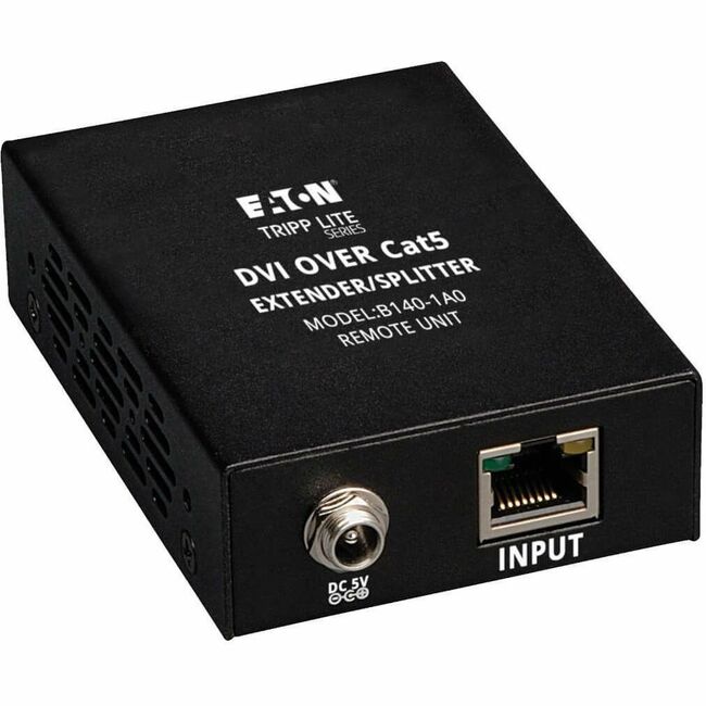 Eaton B140-1A0 Tripp Lite Series Extensor Activo DVI sobre Cat5/6, Receptor Remoto Estilo Caja para Video, DVI-I Single Link, Hasta 200 ft. (60 m), TAA