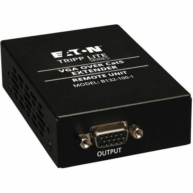 Eaton B132-100-1 Tripp Lite Series Extensor VGA sobre Cat5/6, Receptor Estilo Caja para Video, Hasta 1000 pies (305 m), TAA
