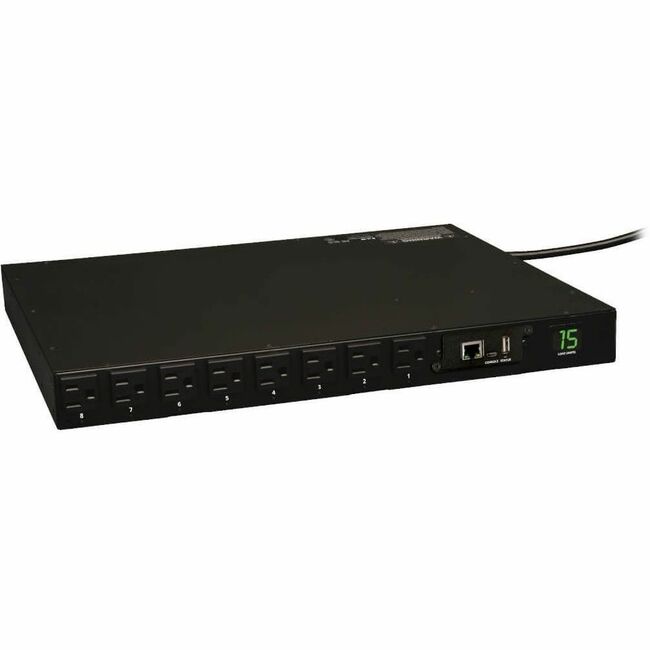 Eaton PDUMH15NET Tripp Lite by Eaton PDU 1.4kW Monofásico PDU Conmutado - Interfaz LX 120V Salidas (16 5-15R) 5-15P Entrada 120V Cable de 12 ft. (3.66 m) Montaje en Bastidor 1U TAA