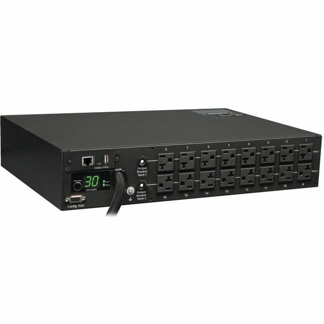 Eaton PDUMNH30 Tripp Lite by Eaton PDU 2.9kW Single-Phase Monitored PDU - 120V Outlets (16 5-15/20R) L5-30P 10 ft. (3.05 m) Cord 2U Rack-Mount TAA
