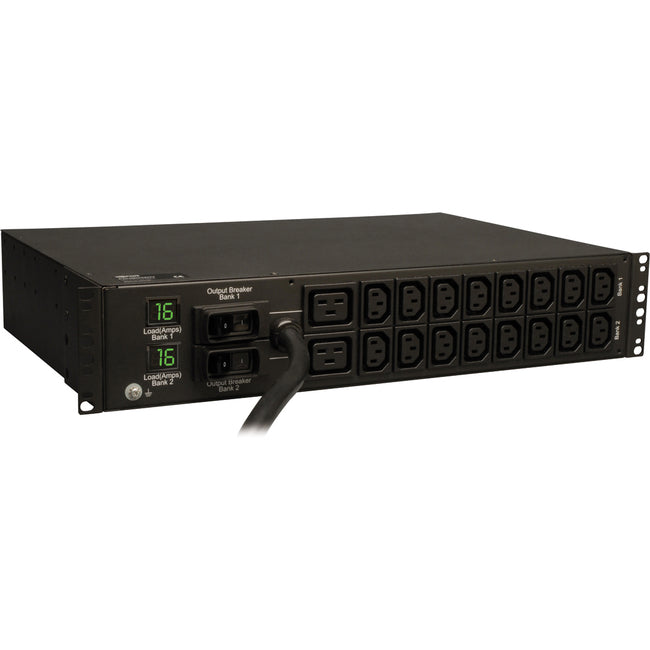 Eaton PDUMH32HV Tripp Lite Series 7.4kW Monofásico PDU Medido Local, Salidas 230V (2-C19, 16-C13), IEC-309 230V 32A Azul, Cable 12 ft. (3.66 m), Montaje en Rack 2U, TAA
