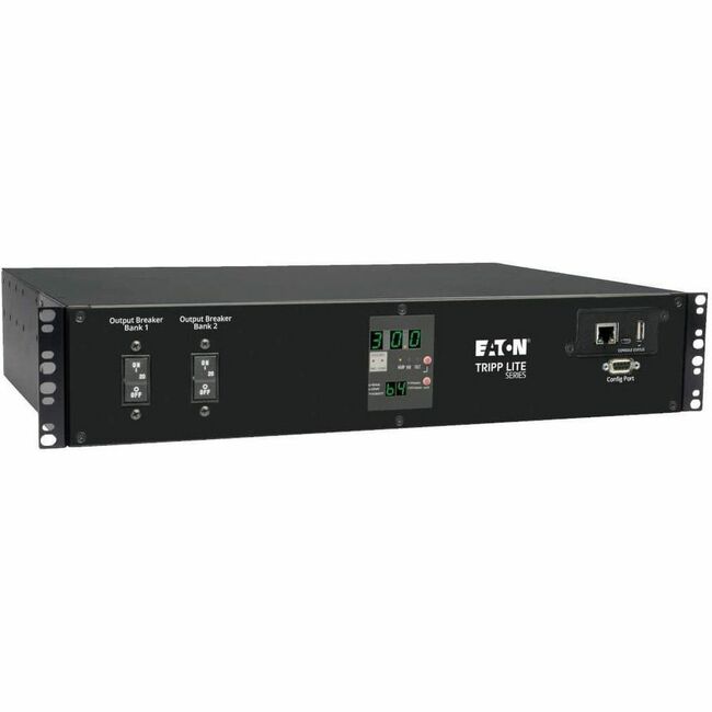 Eaton PDUMH30HVATNET PDU Tripp Lite by Eaton 5.8kW Monofásico Conmutado Transferencia Automática Dos Entradas L6-30P 200-240V 16-C13 2-C19 y 1 Salida L6-30R 2U TAA